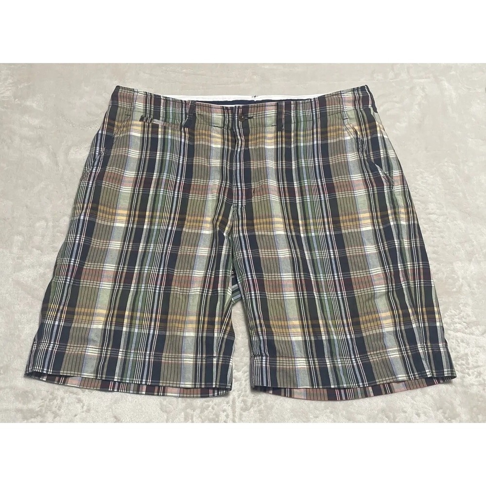 Polo Ralph Lauren Shorts Men's Size 38 Multicolor Plaid Bermuda Vintage